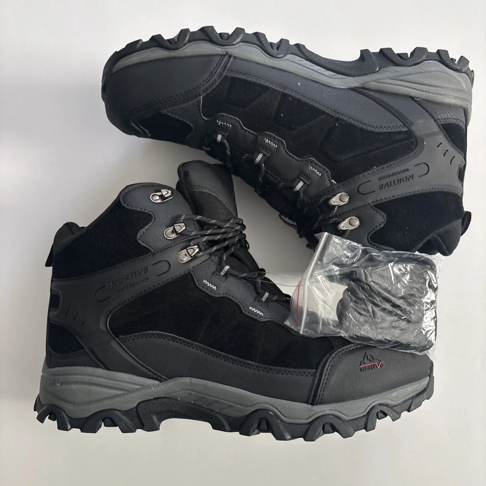NORTIV 8 Men's Work Hiking Boots Waterproof Non Slip NIB Sz12 NO Steel Toe